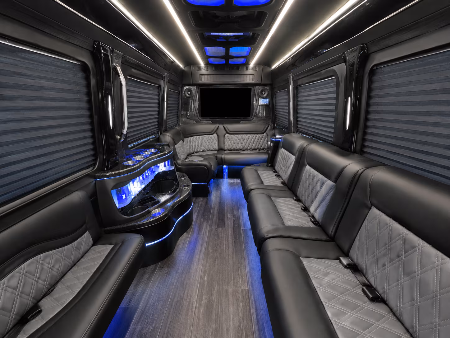 Atlanta Airport Shuttle & Transportation party bus interior