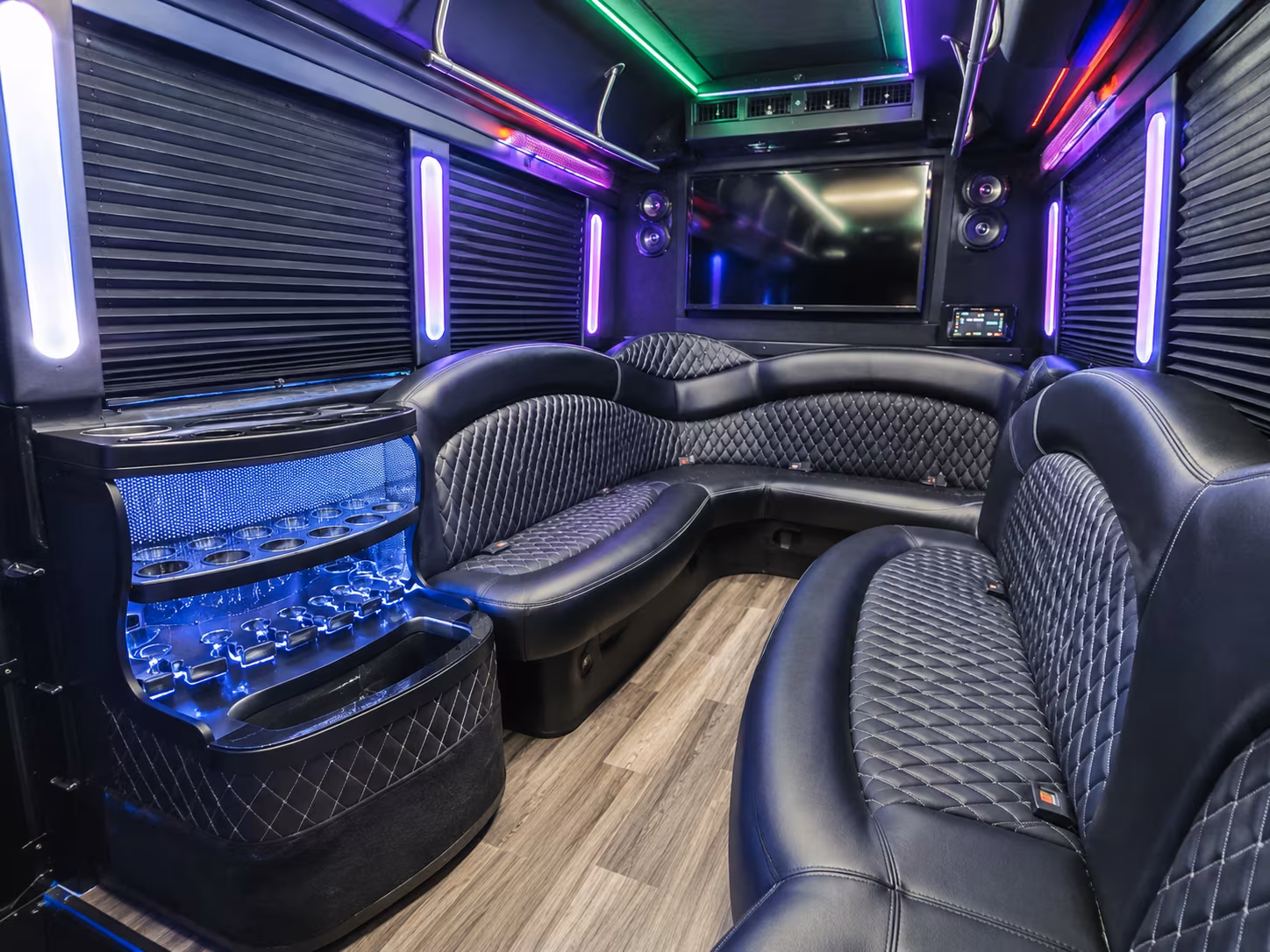 Atlanta Bachelor & Bachelorette Transportation party bus exterior
