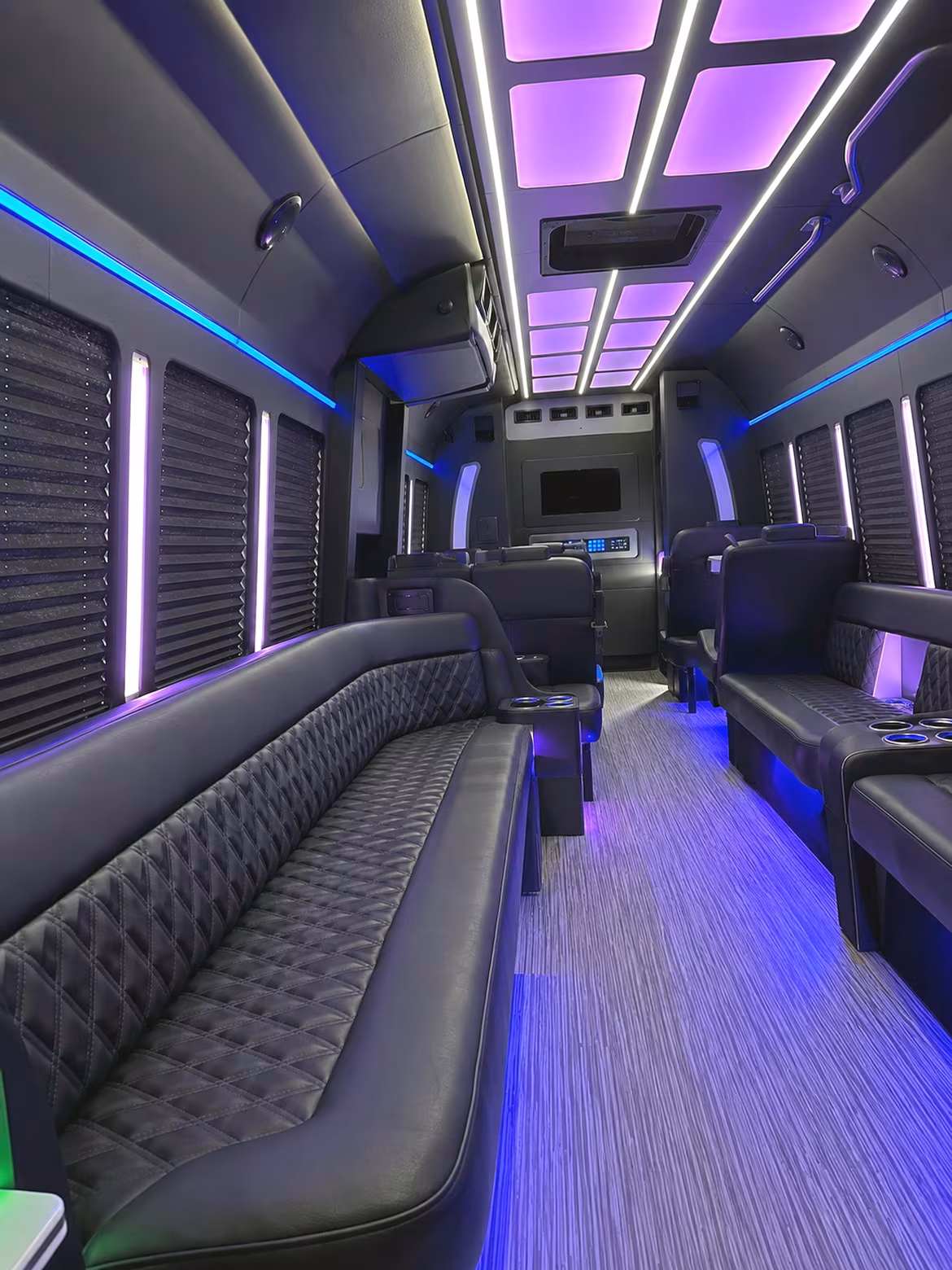 Atlanta Bachelor & Bachelorette Transportation party bus interior