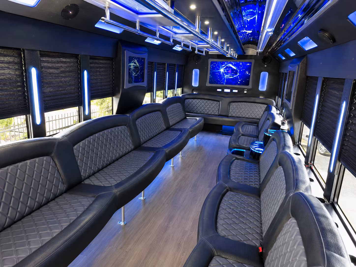 Atlanta Birthday, Sweet 16, & Quinceañera Transportation party bus exterior