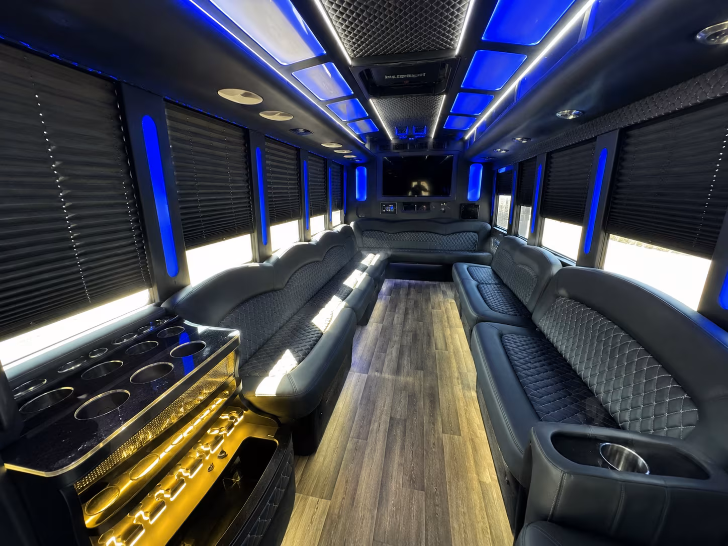 Atlanta Birthday, Sweet 16, & Quinceañera Transportation party bus exterior