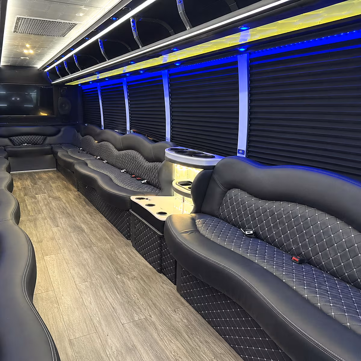 Atlanta Concert & Music Festival Transportation party bus interior