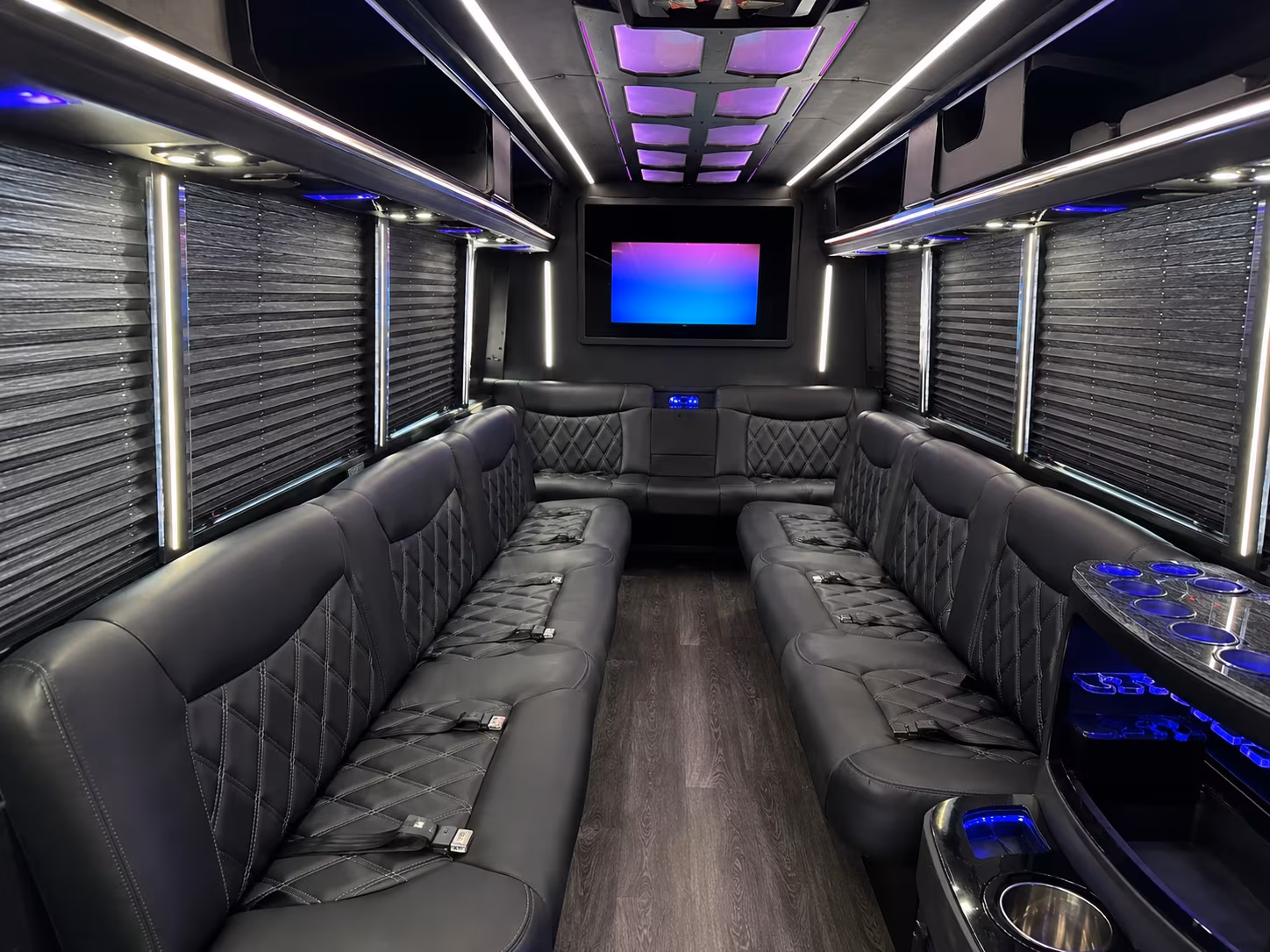 Atlanta Private Event Transportation party bus exterior