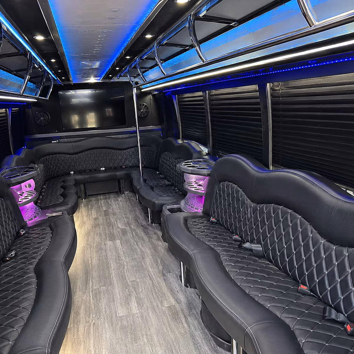 Atlanta Prom & Homecoming Transportation party bus interior