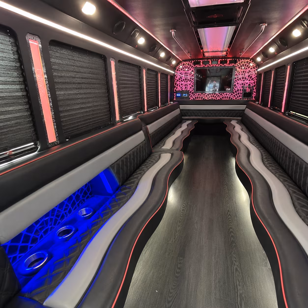 Atlanta Prom & Homecoming Transportation party bus interior