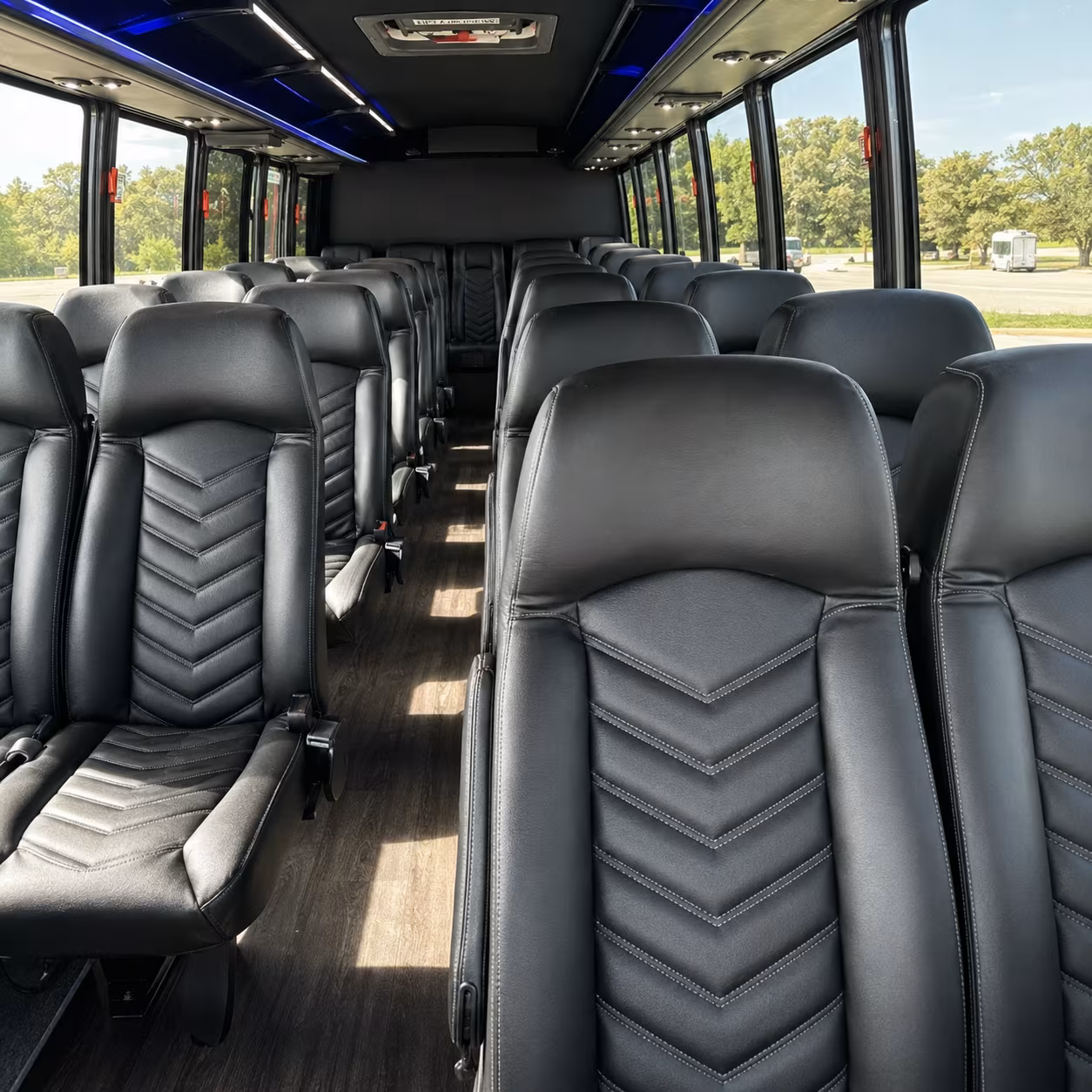 Atlanta School Event Transportation party bus exterior