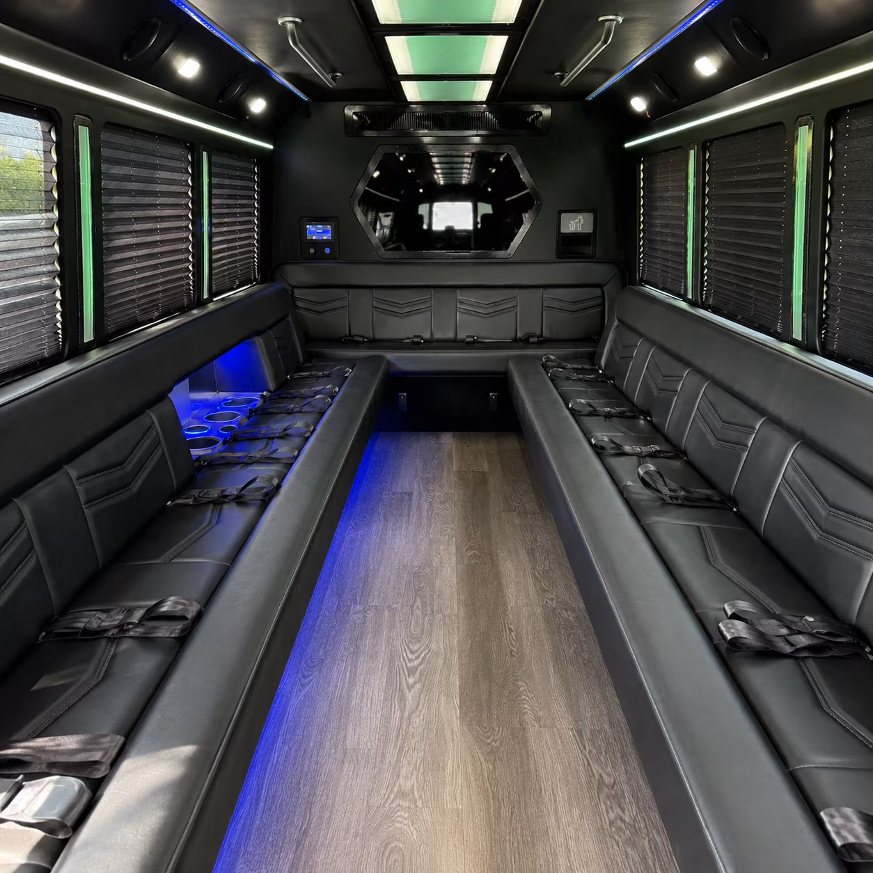 Atlanta Sporting Event Transportation party bus interior