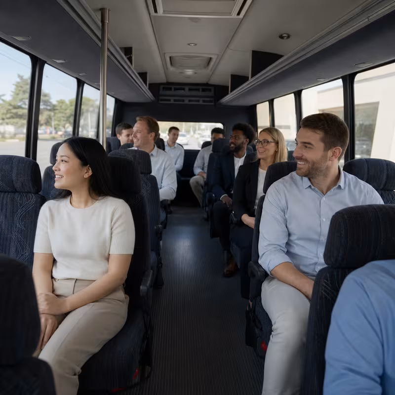 Black Mercedes Sprinter van staged for an Atlanta Corporate Transportation group